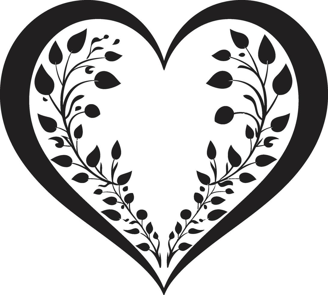 Shadowed Serenade Stylish Graphics of Black Heart Dark Whisper Minimalistic Abstract Black Heart vector