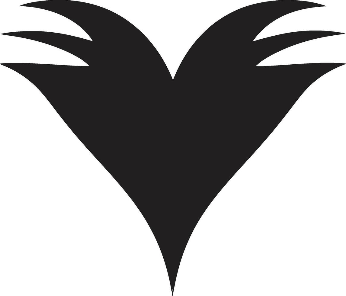 Shadowed Serenade Stylish Graphics of Black Heart Sable Sonata Minimalistic Abstract Black Heart Symbol vector