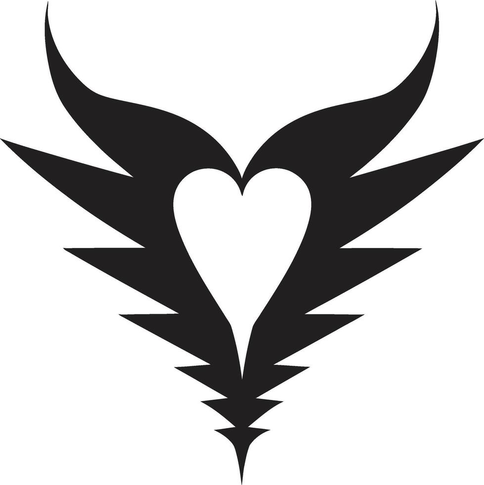 Ebony Embrace Chic Graphics of Black Heart Noir Nectar Elegant Black Heart vector