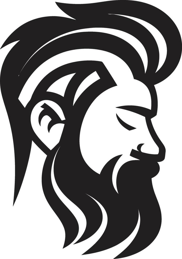 Mystic Silhouette Intriguing Black Abstract Man Face Ethereal Essence Contemporary Graphics of Black Man Face vector