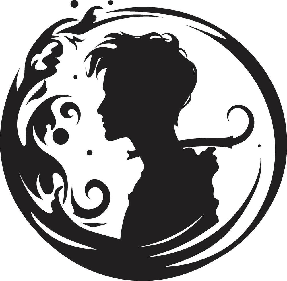 Sleek Shadow Portrait Intriguing Abstract Woman Face Graphic Dark Reflections Sophisticated Graphics of Black Woman Face vector