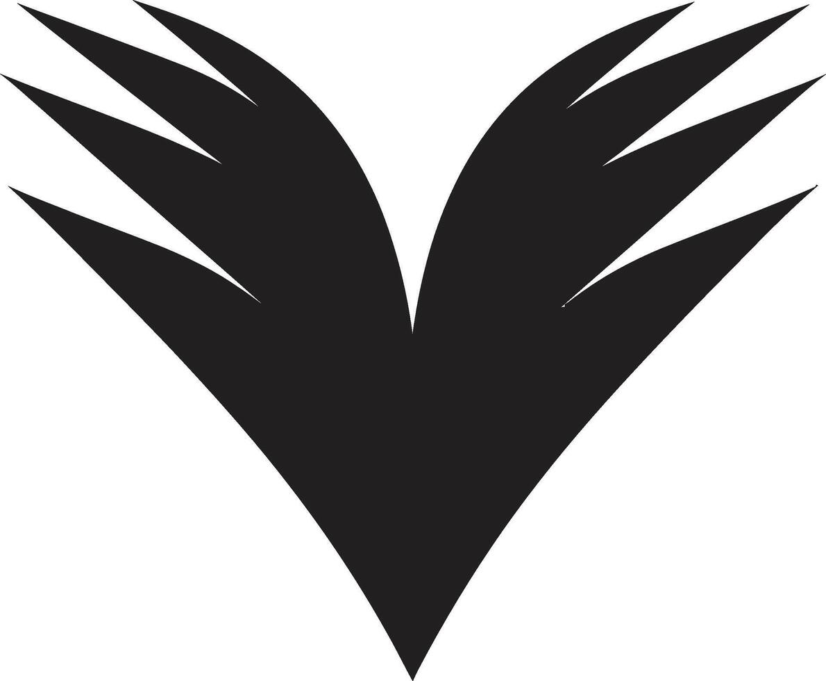 Intricate Heart Silhouette Stylish Black Symbol Stylish Minimalist Heart Graceful Abstract vector