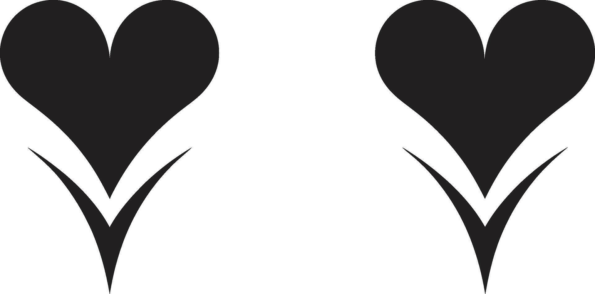 Elegant Black Heart Refined Black Graphic with Abstract Elements Intricate Heart Silhouette Elegant Black Graphic with Decorative Flourishes vector