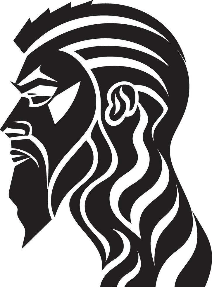 Ink Noir Identity Minimalistic Black Man Face Elegant Shadow Profile Intriguing Abstract Man Face vector