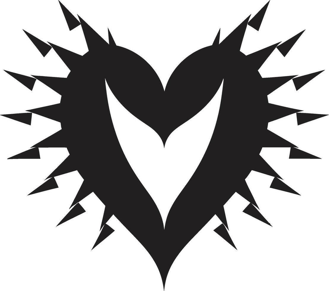 Midnight Muse Contemporary Graphics of Black Heart Obsidian Overture Elegant Black Heart Shape vector