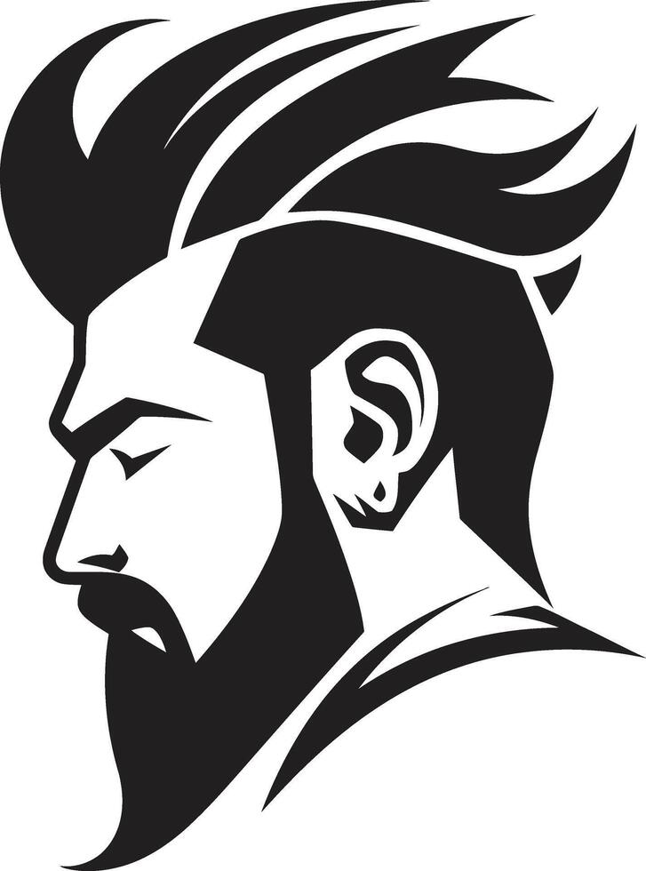 Shadows of Soul Contemporary Graphics of Black Man Face Silhouette Sonata Refined Abstract Man Face Element vector