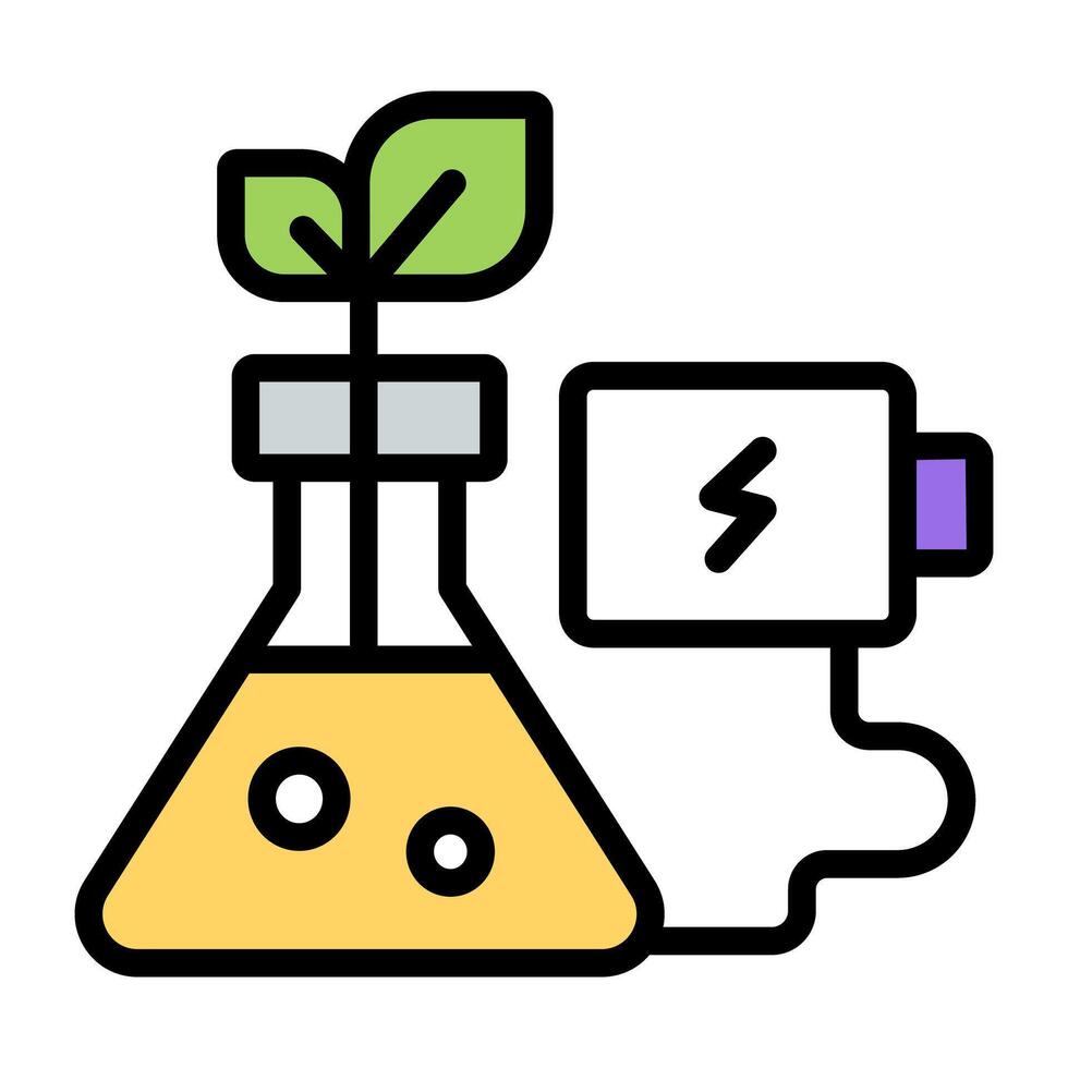 An editable design icon of chemical flask vector