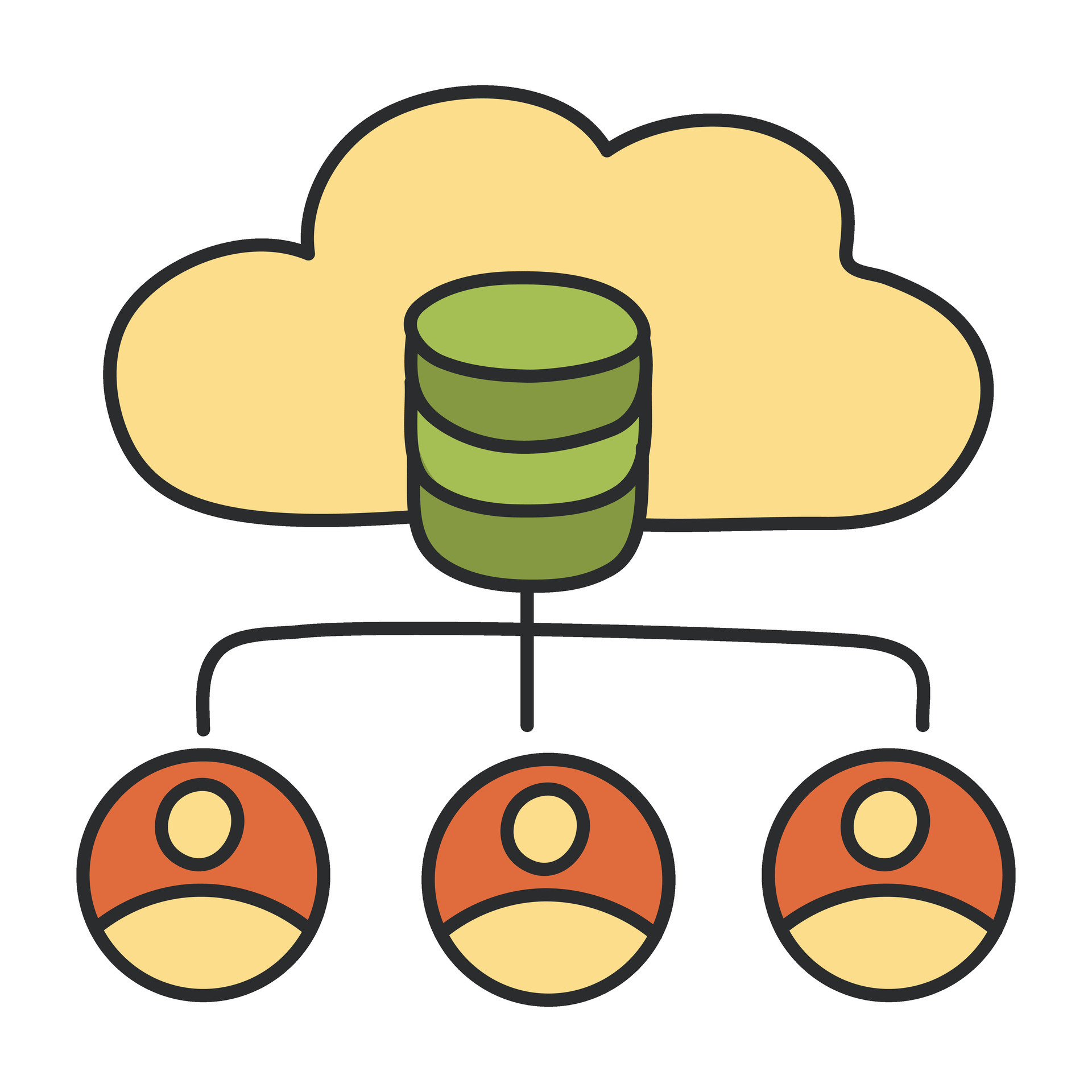 A flat design icon of data flow chart 46164142 Vector Art at Vecteezy