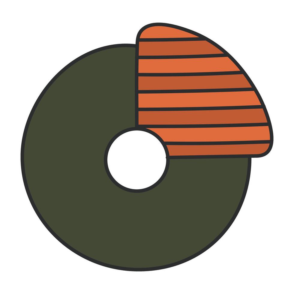 A trendy design icon of donut chart vector