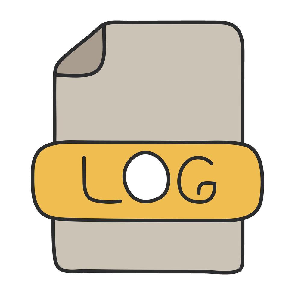 A trendy design icon of log file vector