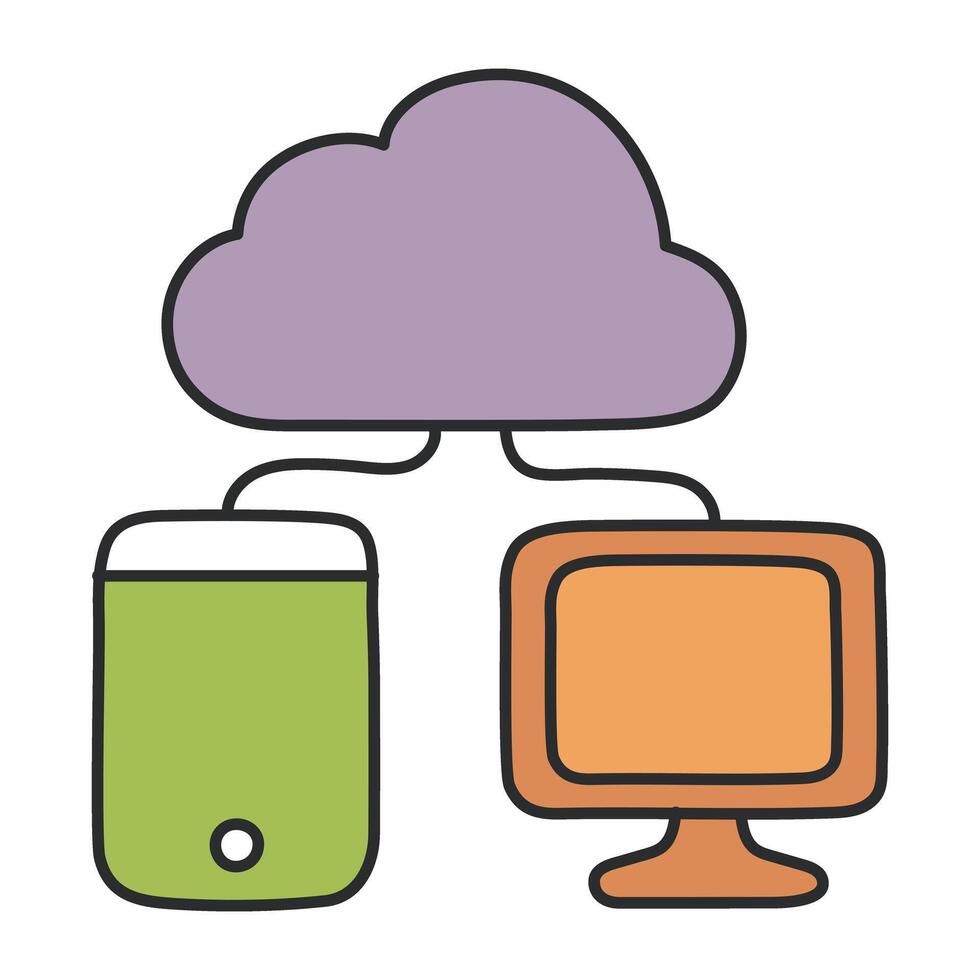 An icon design of cloud computing vector