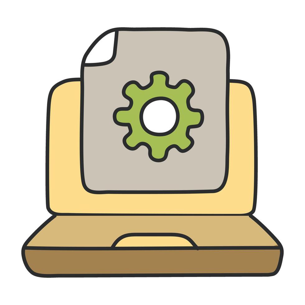 A trendy design icon of file setting vector