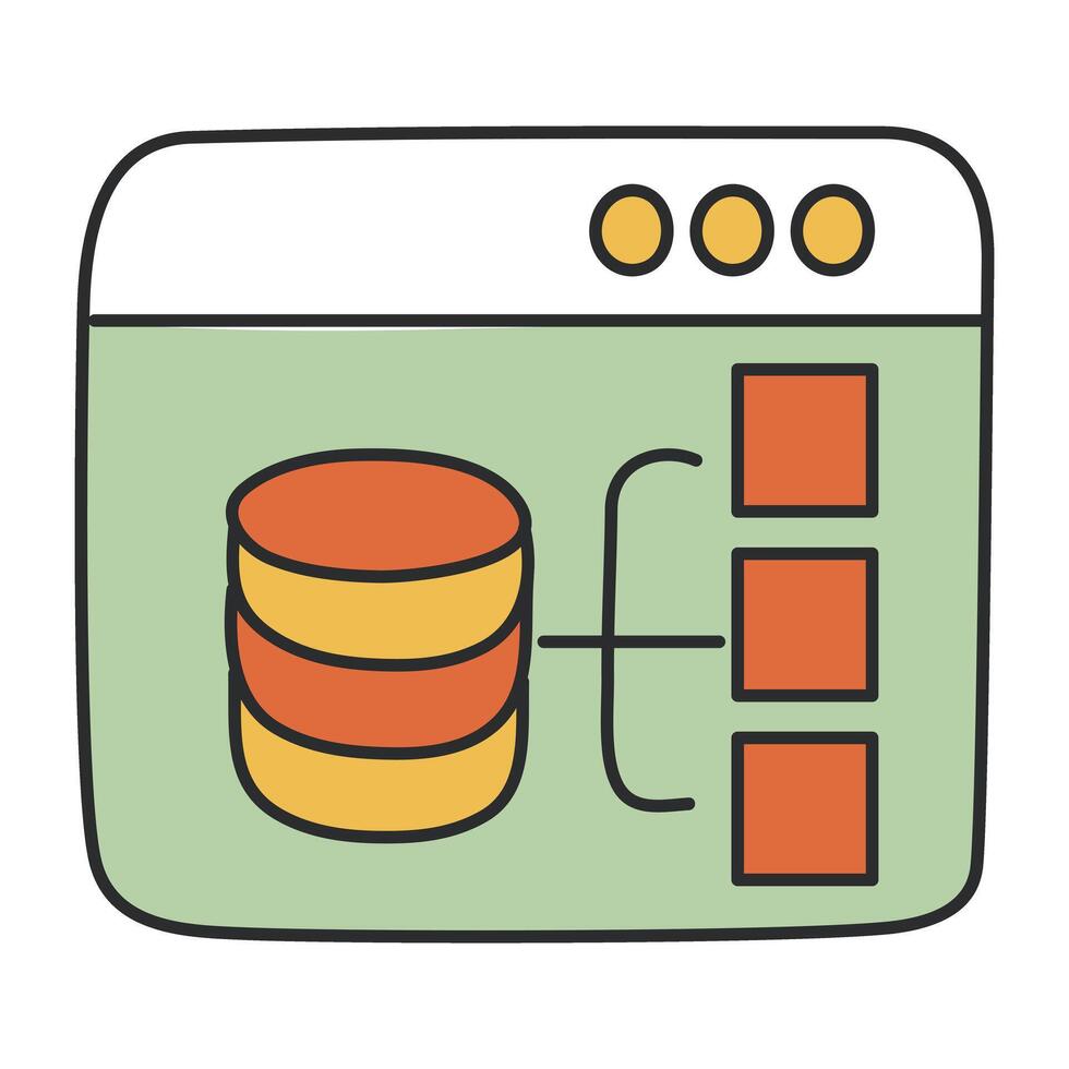 Creative design icon of web data storage vector