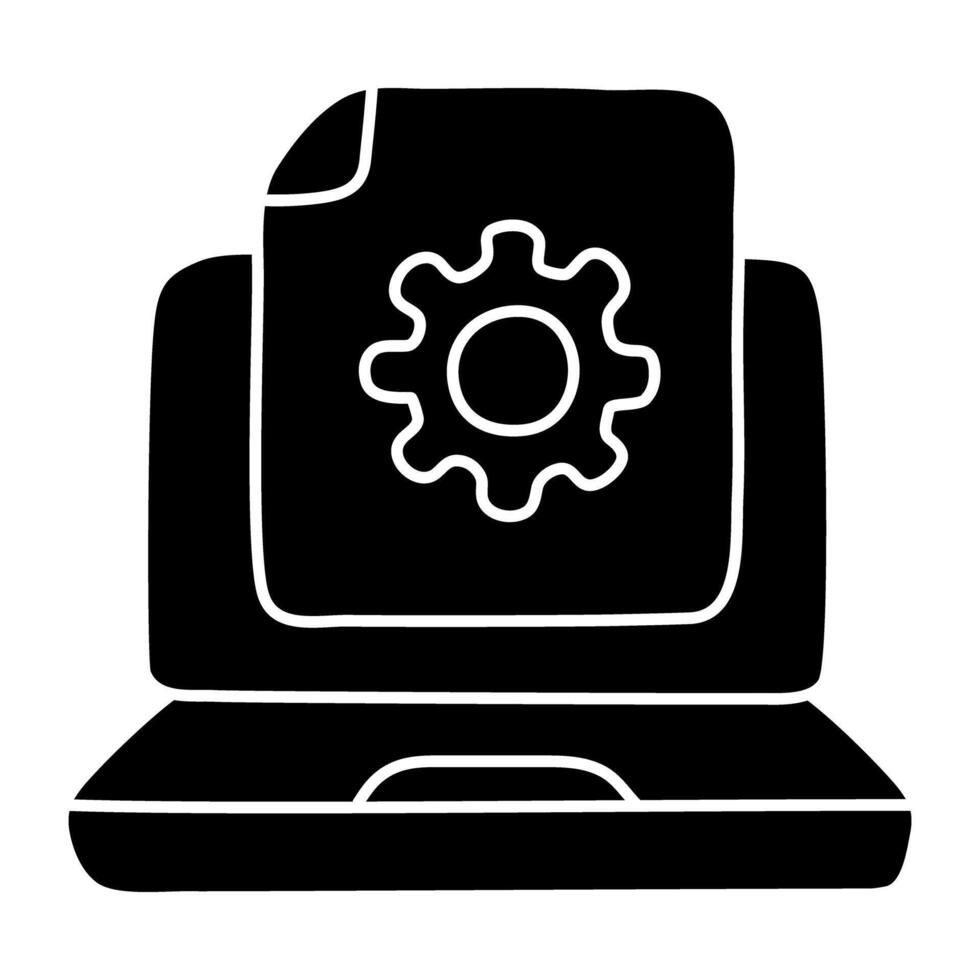A trendy design icon of file setting vector