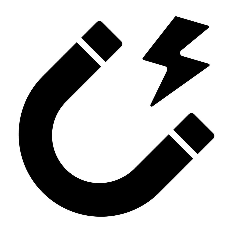 Editable design icon of magnet vector