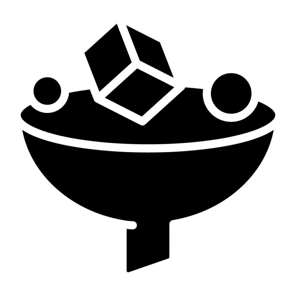 Creative design icon of filtration vector