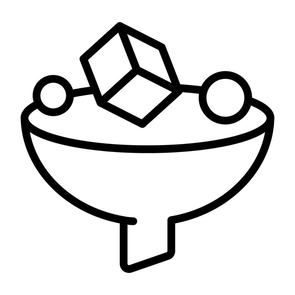 Creative design icon of filtration vector