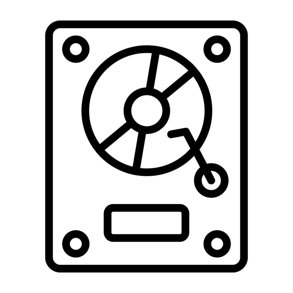 A retro vinyl recorder icon, a design of turntable vector
