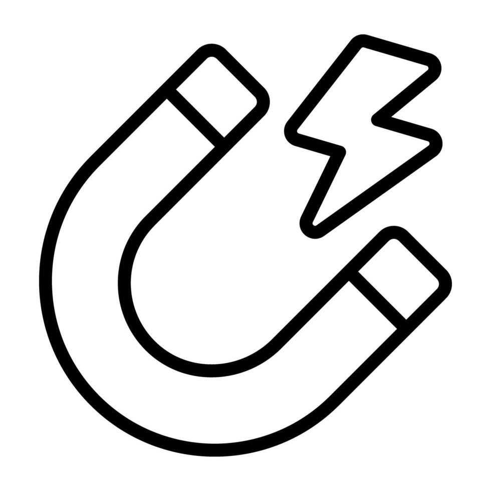 Editable design icon of magnet vector