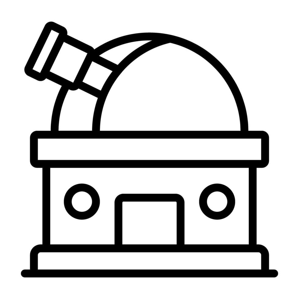 Editable design icon of observatory building vector