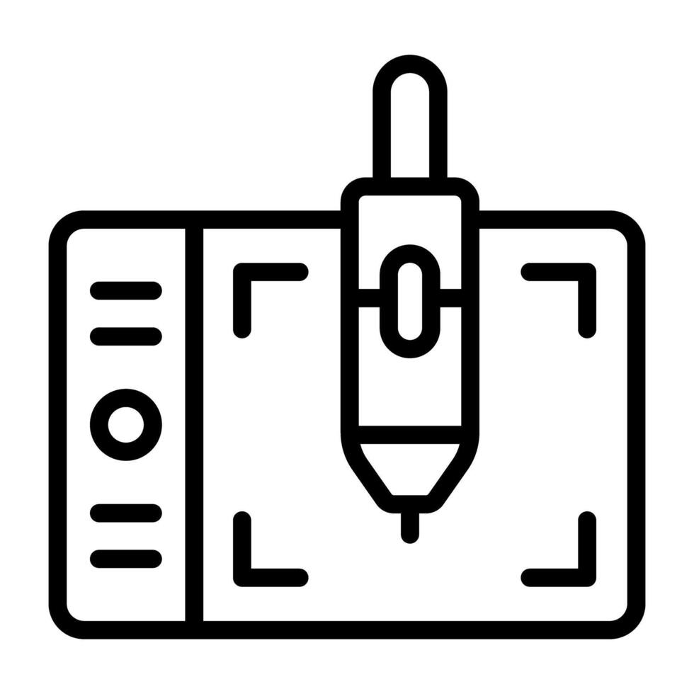 Trendy design icon of pen tablet vector