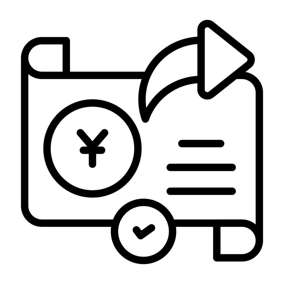 A trendy design icon of financial document vector