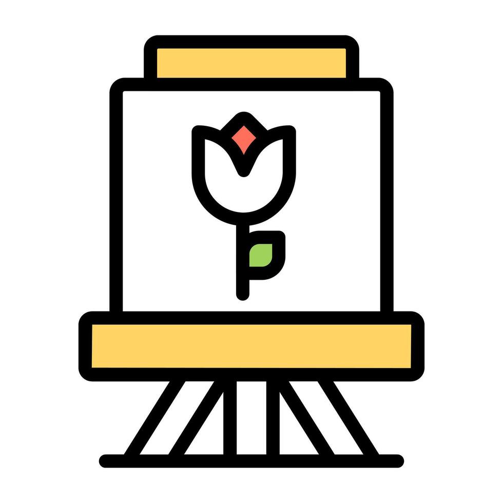 Premium icon of painting board vector
