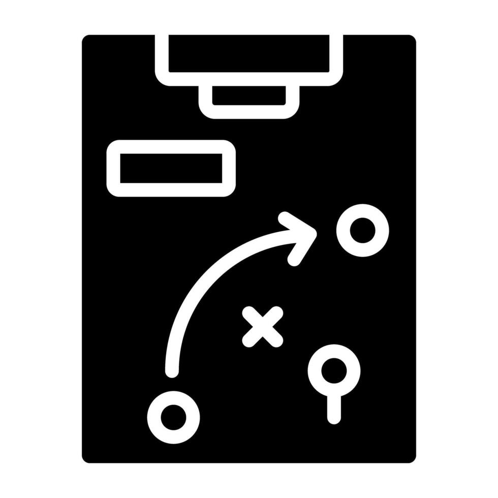 A solid design icon of stratagem vector