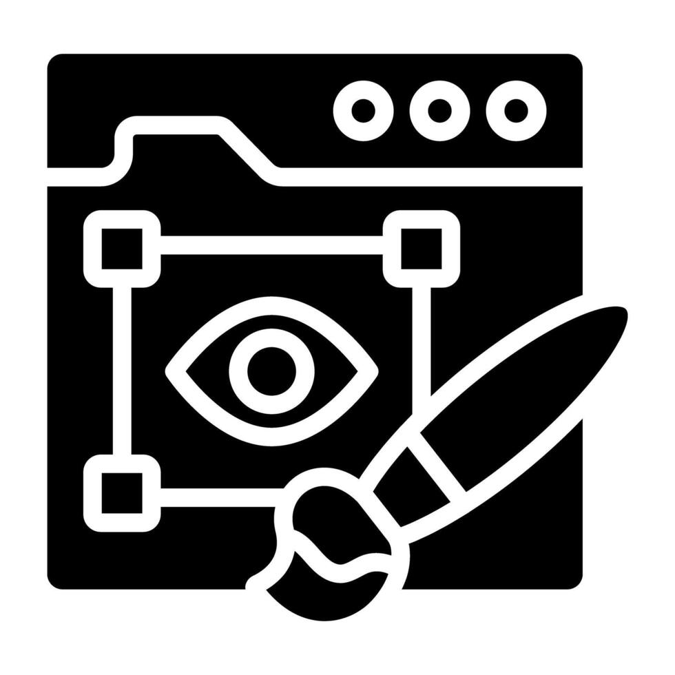 Premium download icon of web monitoring vector