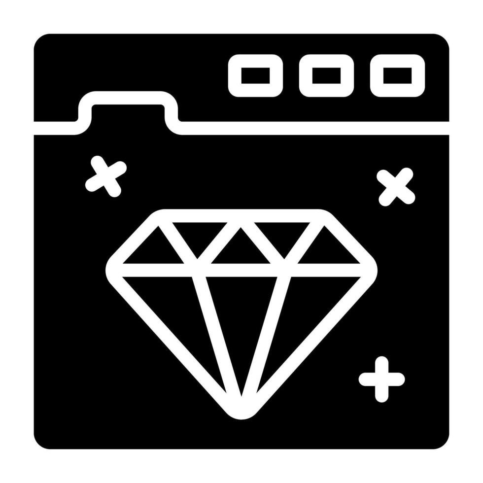 Trendy design icon of premium website vector
