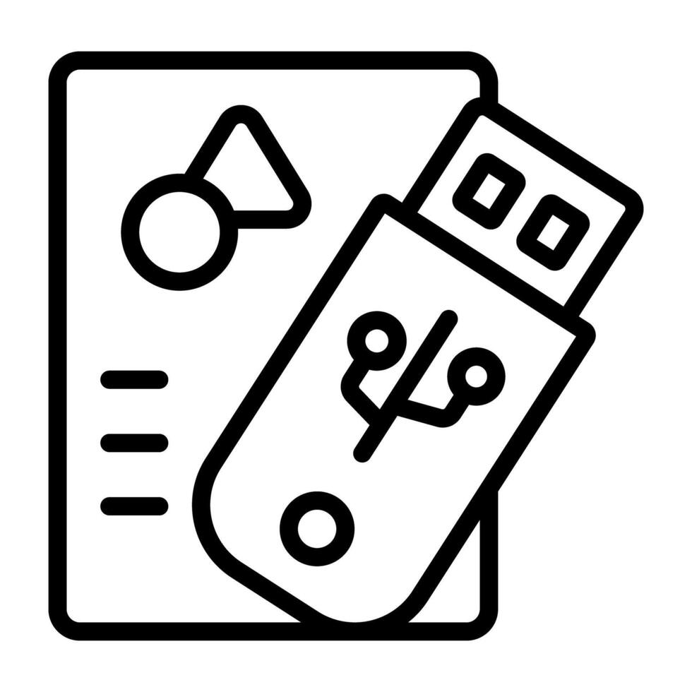 Premium download icon of usb vector