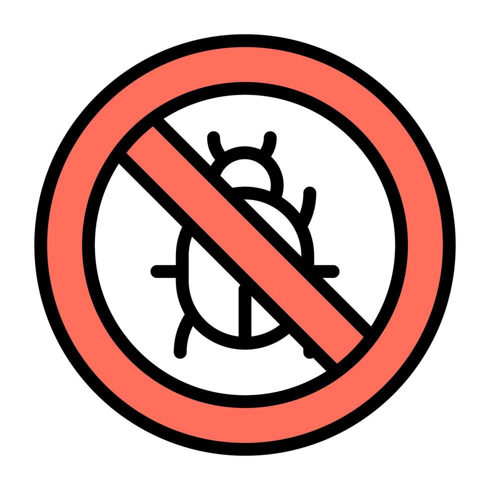 A flat design icon of antivirus vector