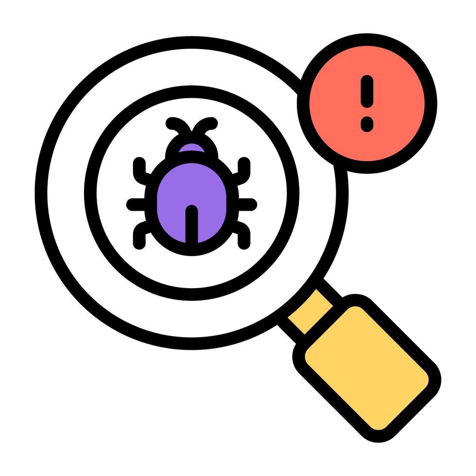 A flat design icon of antivirus vector