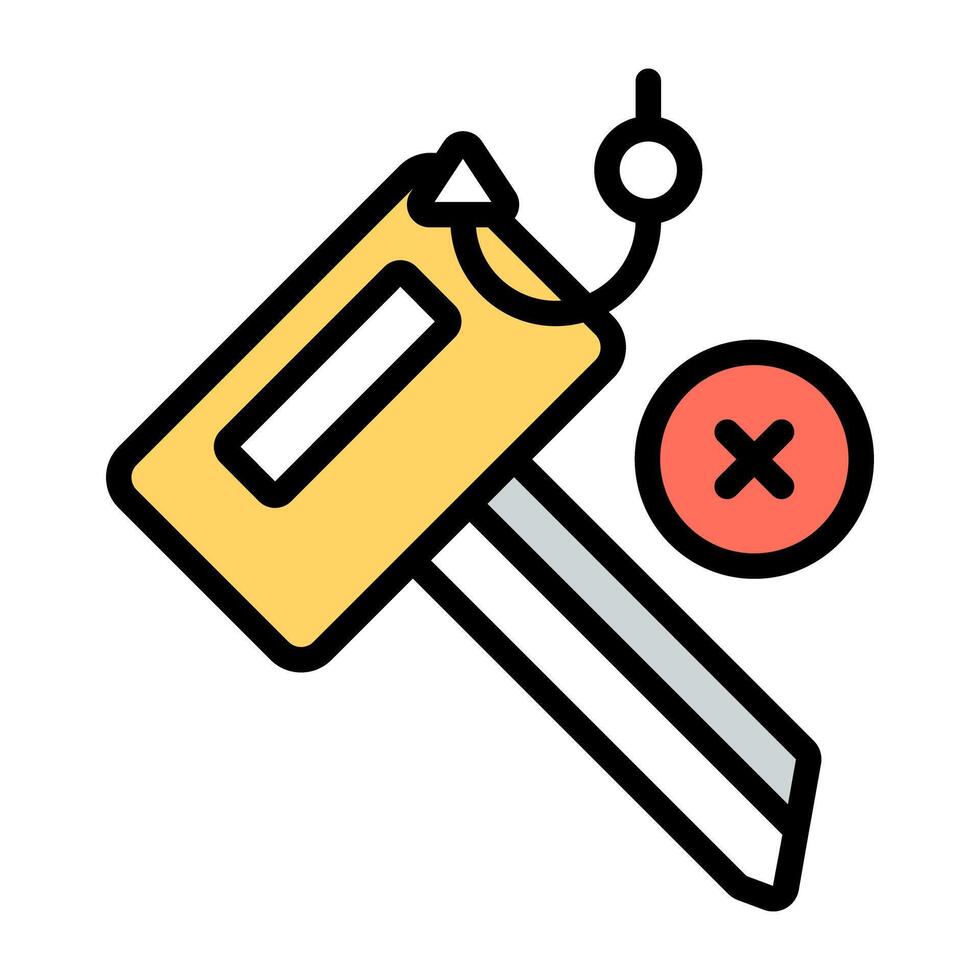 Modern design icon of no key vector