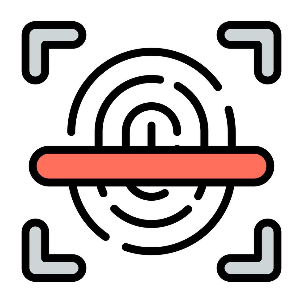 A beautiful design icon of fingerprint vector