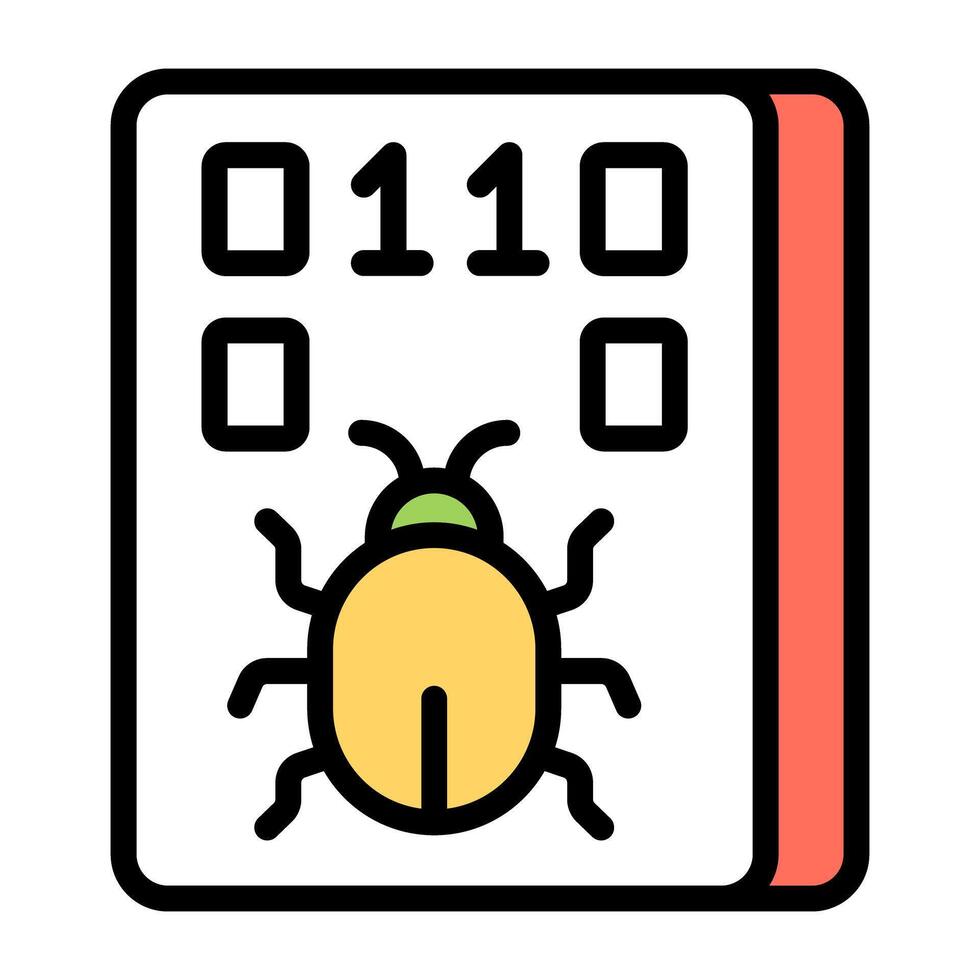 Modern design icon of infected binary data vector