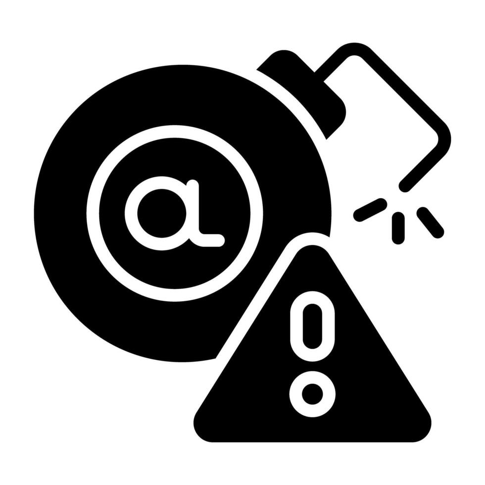 Creative design icon of bomb threat vector