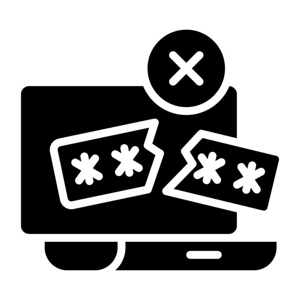 Perfect design icon of no password vector