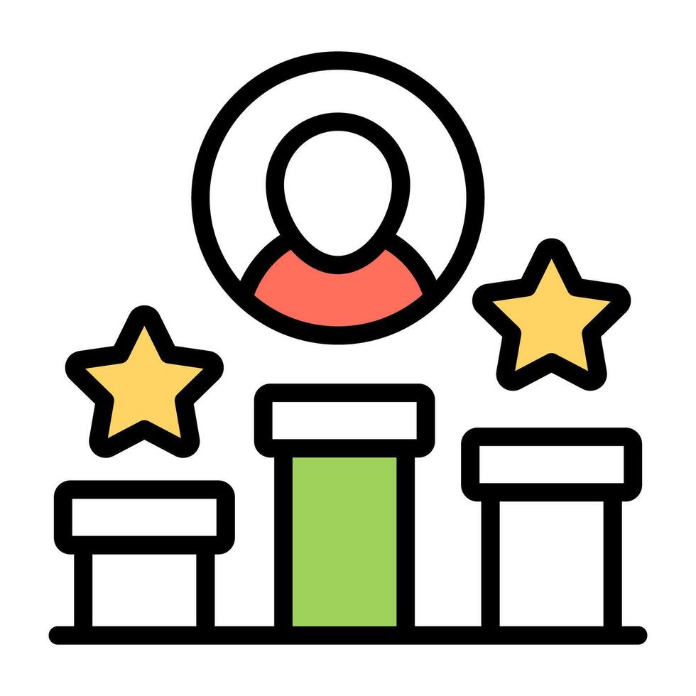 An icon design of winner vector
