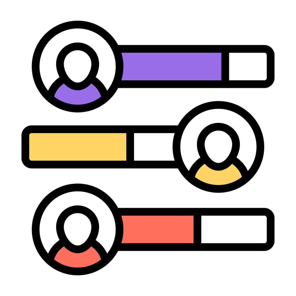 Perfect design icon of employees Performance vector