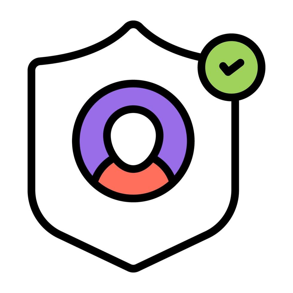 Premium design icon of employee security vector