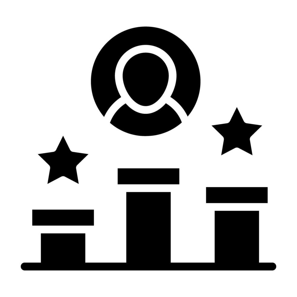 An icon design of winner vector