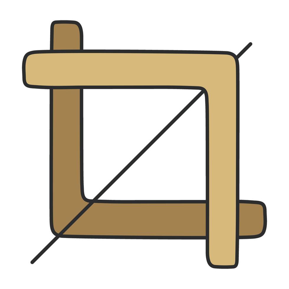 Modern style icon of crop tool vector