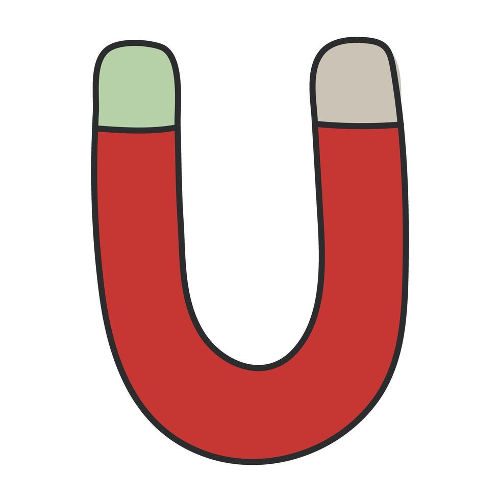 Editable design icon of magnet vector