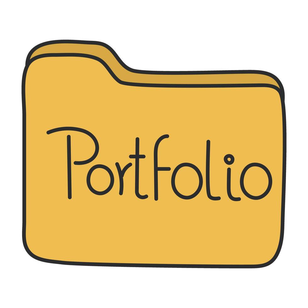 A unique design icon of portfolio vector
