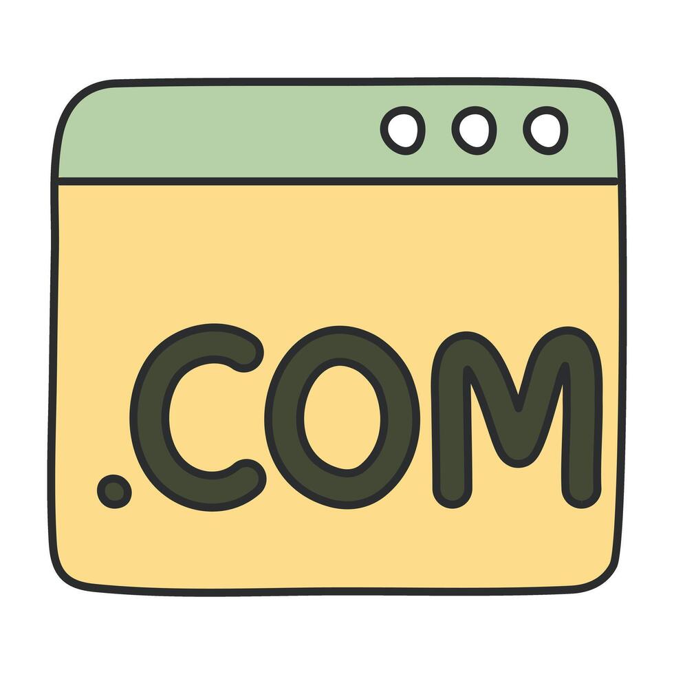 An icon design of web domain vector