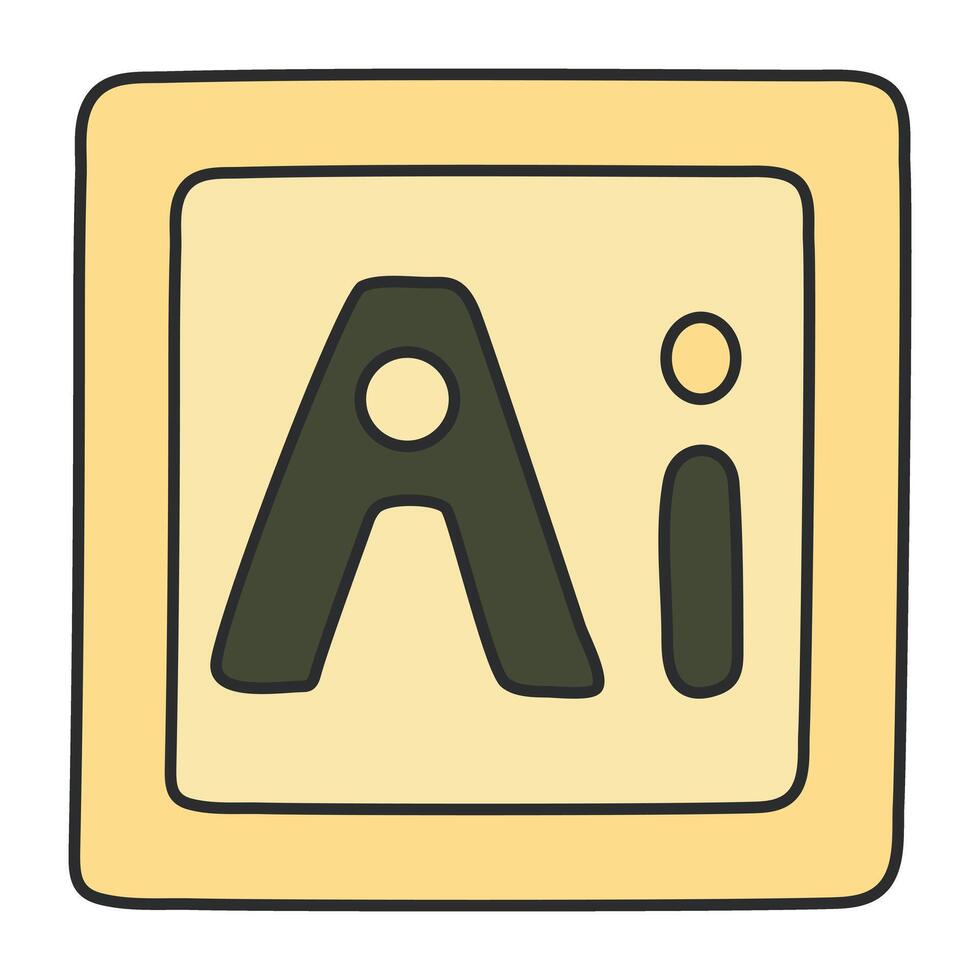 Ai tool icon, editable vector