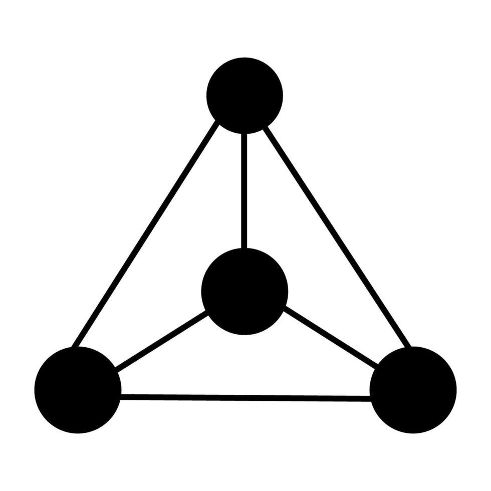 Chemical structure icon, design of topology vector
