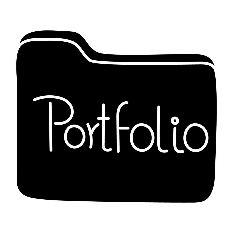 A unique design icon of portfolio vector
