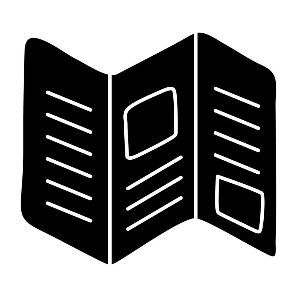 Conceptual flat design icon of pamphlet vector